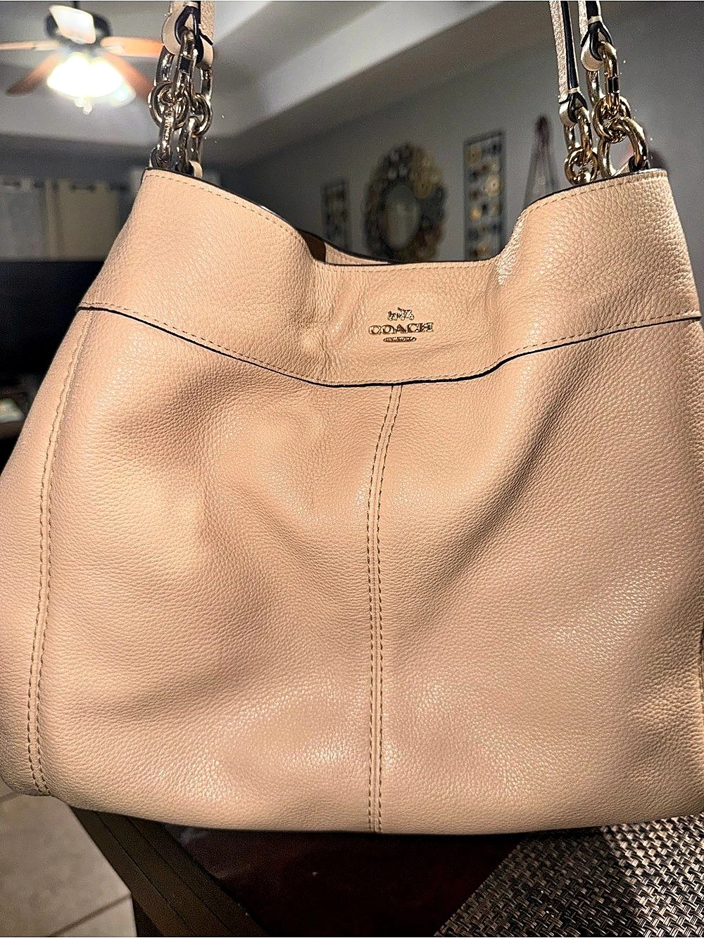 Coach Kelsey Satchel F57545 Leather Shoulder Bag Pink